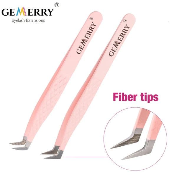 Makeup Tools 1 Pcs Eyelash Tweezers Extension Pink Stainless Steel Superhard With Fiber Tips High Precision AntiStatic 231101 123