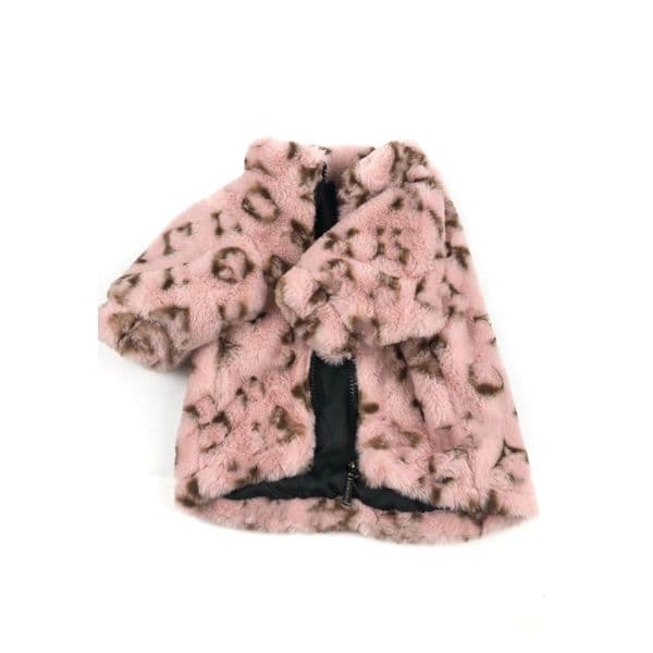 Pet Designer Dog Clothing Winter Brown Fur Coat Thickened Cat Coat Teddy Schnauzer Bomeiji Doll Pet Clothing