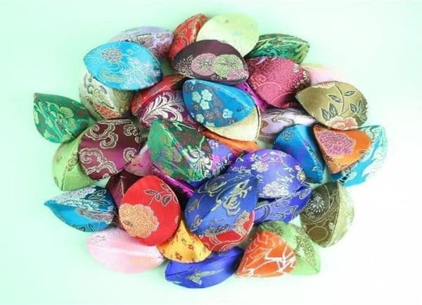 New 10pcs Silk Fortune Coin Purse Mix Color Case Squeeze Chinese Ring Bag189j