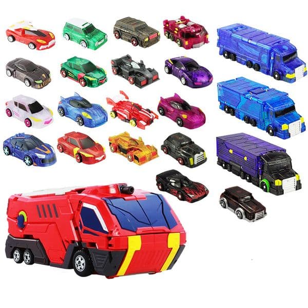 Action Toy Figures Korean Anime Turning Mecard VENOSA Blue Transformable Robot Car Figure 3 card W250213