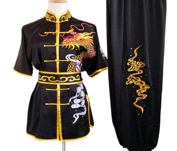 Chinese wushu uniform Kungfu clothes Martial arts suit taolu outfit Routine garment changquan kimono for men women boy girl kids a