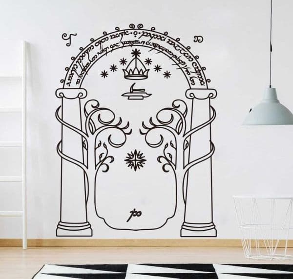 Film Wall Decal Mines of Moria Door Kids Room Decoration Nursery Interior Wall Stickers Boys Dormitory Home Decor Y747 210615