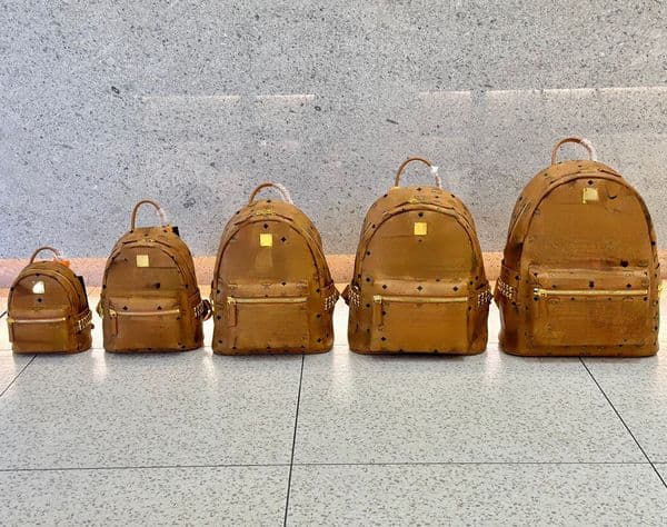 Brand Backpacks School Bags Printed Large Capacity Rivet Fashion PU Student Bag