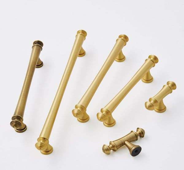 Brass Gold Furniture Wardrobe Cabinet Handle Drawer Knobs Cupboard T Bar Door Hardware