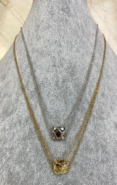Brand Pure 925 Sterling Silver Jewelry Gold Color Crush Pendant Wedding Sterlin Necklace Chains