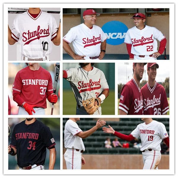 Custom Stanford Cardinal College Baseball Jersey Matt Scott Quinn Mathews Joey Dixon Tommy Troy Braden Montgomery Owen Cobb Alberto Rios Malcolm Moore Eddie Park 4X