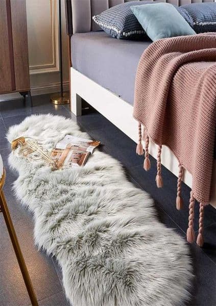 Luxury y Rugs Living Room Modern Furry Carpet Bedside Bedroom Area Plush Children Princess Decor Floor Mat White 211023
