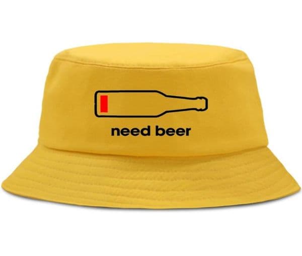 Wide Brim Hats Need Beer Harajuku Hip Hop Bucket Hat Fashion Funny Fishing Men Women Sun Shade Casual Outdoor Fisherman