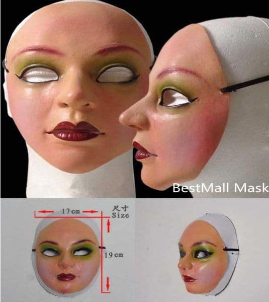 Funny Cos Female mask latex silicone Machina realistic human skin masks Halloween dance masquerade Beautiful Pary gender reveal wo