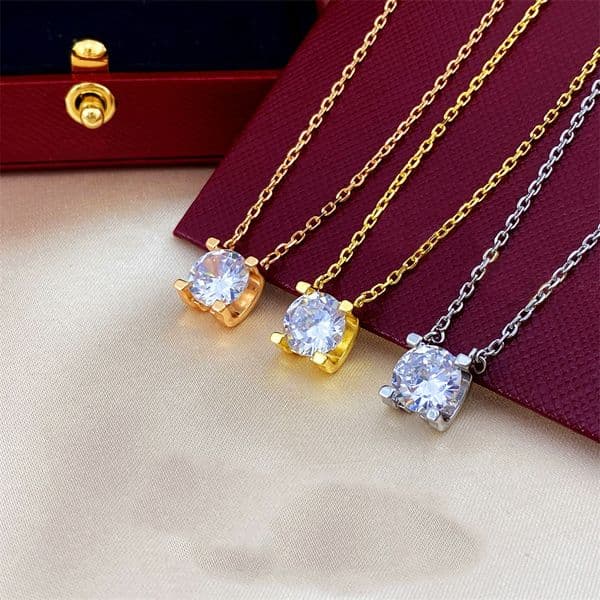 love necklace diamond pendant necklaces designer jewelry for women 18K rise gold silver moissanite Necklace luxury jewelrys gril birthday party gift free shipping
