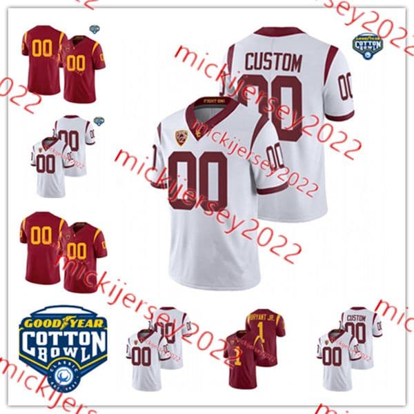 Ronnie Lott Robert Woods USC Trojans Football Jersey Mark Sanchez Custom Michael Pittman Jr. Sam Darnold Ronald Jones II Carson Palmer Deontay Burnett USC Jerseys