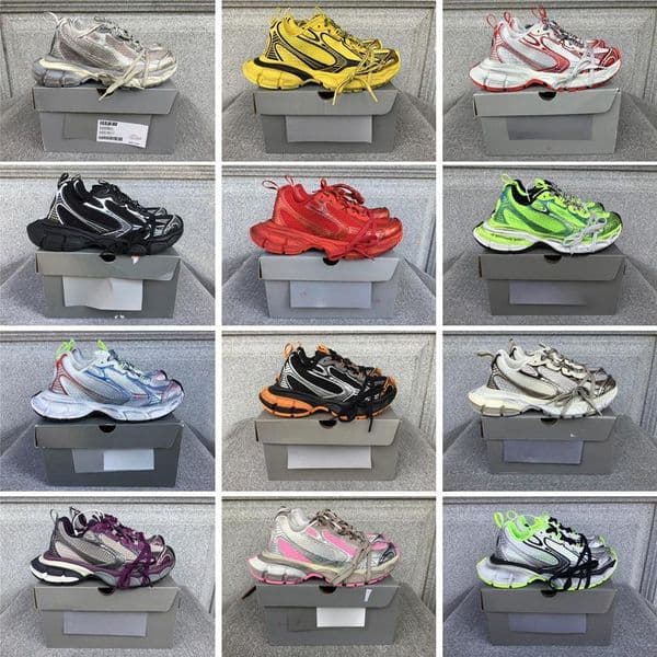 Luxury Designer Casual Shoes 3XL Sneakers Low Cut Distressed Mens Womens Triple Black White Blue Orange Yellow Green Grey big size Z260525