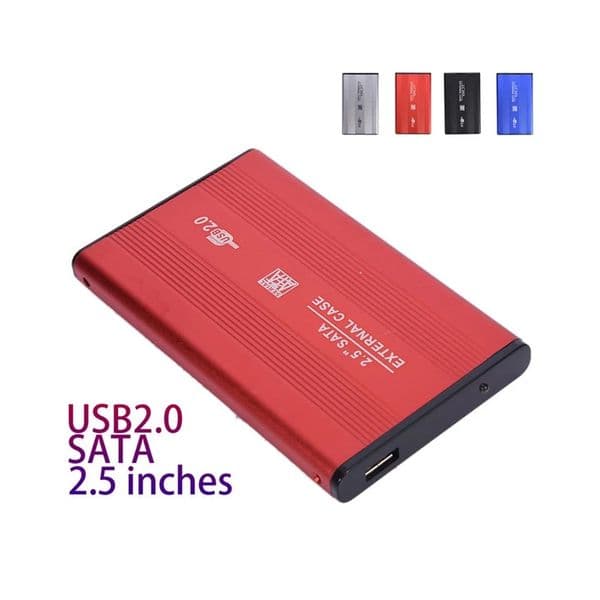 2.5 inch USB 2.0 HDD Case Drive SATA External Storage Enclosure Box Hard Disk aluminum with retail box