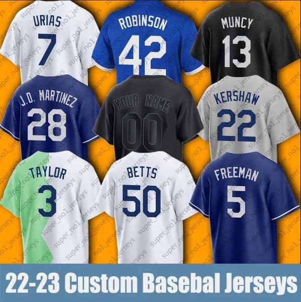 5 Freddie Freeman 50 Mookie Betts Baseball Jersey Chris Taylor Julio Urias Will Smith Clayton Kershaw Jerseys Jackie Robinson Gavin Lux Max Muncy Walker Buehler