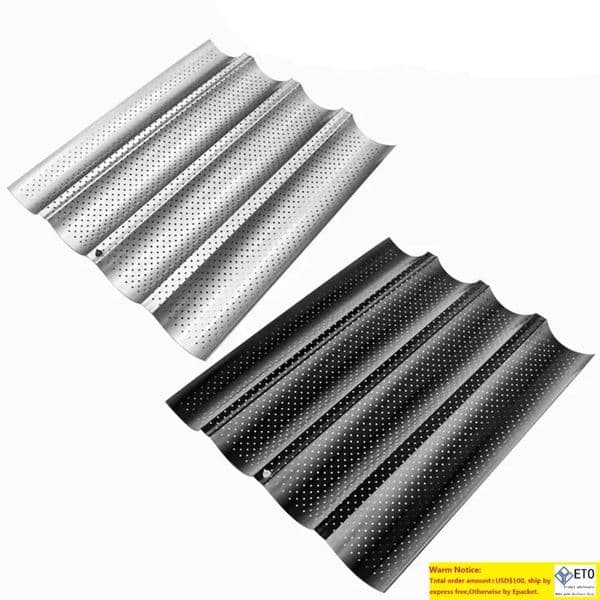 Baking Tools 3 Styles NonStick Perforated French Bread Pans Baguette Mold Baker Baking Wave Stainless Steel Baguette Pan Mold
