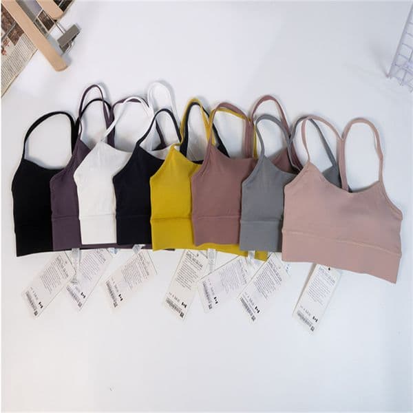 Yoga Bra clothes Flow Y Women's Sports Underwear Nude Feeling Double-sided brushed Solid Color Yoga Outfit