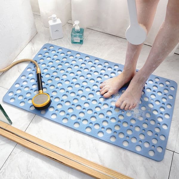 Carpet Shower Bath Mat Environmental Protection Tasteless TPE Toilet Household Bathtub Bathroom Hollow Hydrophobic Thicken AntiSlip Pad 230407