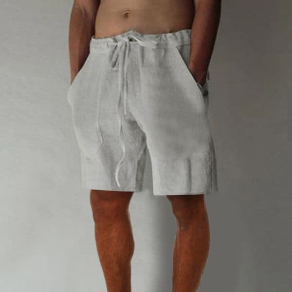 Men's Shorts Cotton linen shorts men's summer fashion breathable lightweight Bermuda shorts men's pull rod shorts loose beach clothing bottom 230412