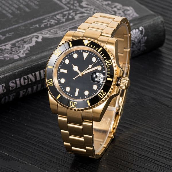 NO1Luxury watch mens automatic mechanical ceramics watches 41mm full stainless steel Gliding clasp Swimming wristwatches sapphire luminous watch u1