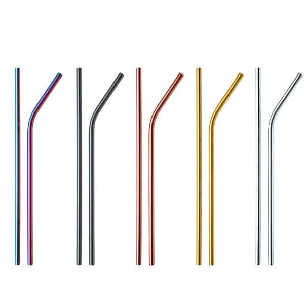 Reusable Drink Stainless Steel Straw Colored 20 30 oz
