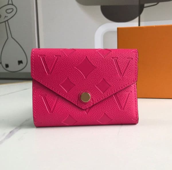 Mirror Quality Fashion designer wallet luxury Empreinte purses womens wallets embossed flowers letters credit card holders ladies short money clutch bags