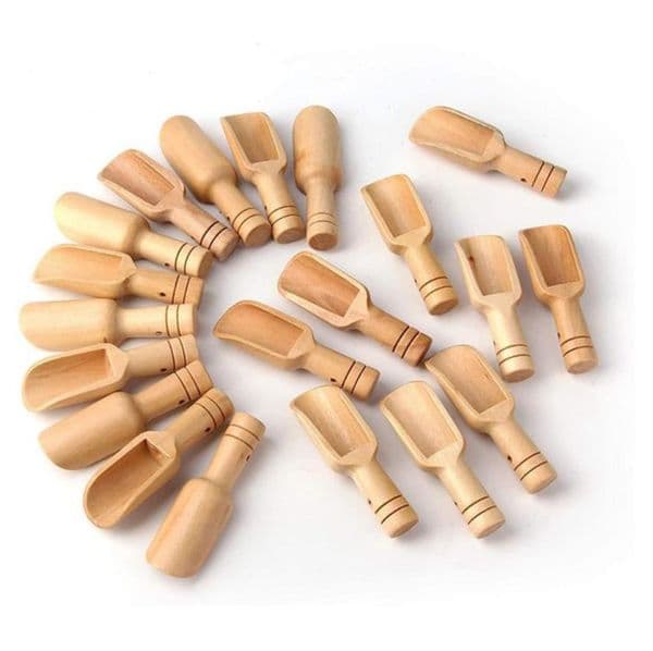 Mini Wooden Scoop Teaspoon Small Salt-Shovel Bath Salt Spoon Milk Powder Scoops Wood Condiment Spoons Coffee Tea Sugar Spoons SN6291