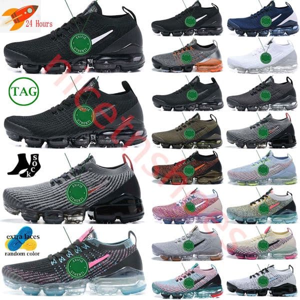 Vapores Running Shoes Men Triple Black Monochrome White Metallic Silver Designer Sport Volt Photo Blue Sneakers Trainers Size 36-45