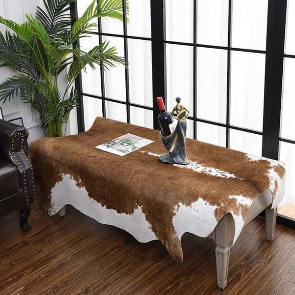 Carpets Cow Print Rug American Style Bedroom Living Room Cute Animal Printed Carpet Faux Cowhide Rugs for Home Decor L260127