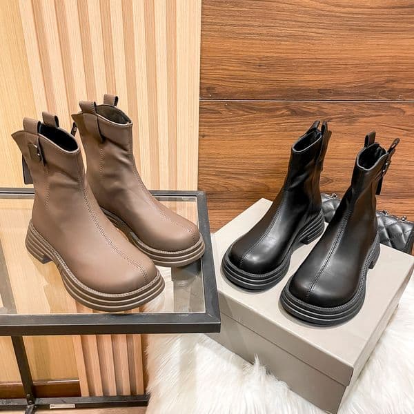 Designer Boots Women Fashion Pairs Brand Patent Leather Black Beige Platform Sneakers Flat Over The Knee Martin Boot Womens Office Bo
