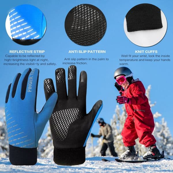 2026 New Children's Boys Girls Warm Kids Winter Gloves Waterproof Windproof Running Ski Cycling Glove Thermal Full Finger Junior Thick Drop Designer