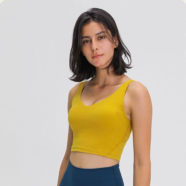 2024 Women's Sexy Tank Top Sports Yoga Bra Tight Yoga Tank Top Chest Pads No Butter Soft Sports Fitness Suit Customized Logo lingerie bralette no awkward