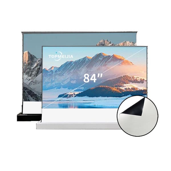 84 inch 16:9 Electric tab-tensioned floor Projection Screens with Cinema White Material cinema screen