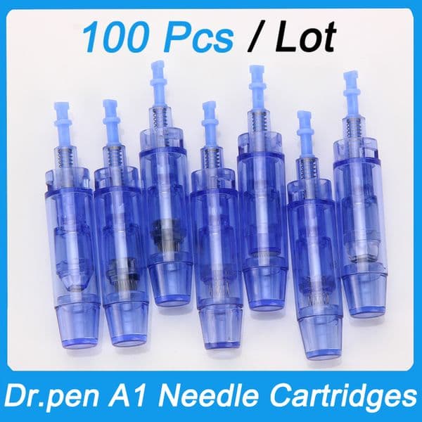 100Pcs Dr. Pen A1 Ultima Needle Cartridges Bayonet Cartridge 9 12 24 36 Pins 42Pin Nano 3D 5D Silicone Needle MTS Micro Needling for Dermapen F3 Microneedling