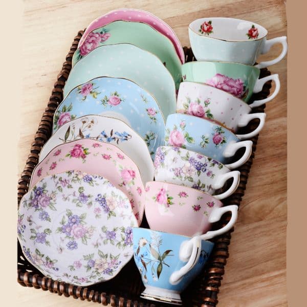 Coffee Tea Sets Bone China Cup Spoon Saucer Set English afternoon cup ware 170ml Porcelain and for 230414 Y260520