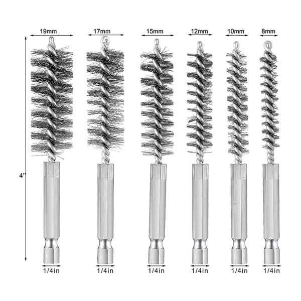 Brushes Tools Workshop Equipment Cleaning Brush Drilling 19mm 8mm Electric Drill Silver 230414