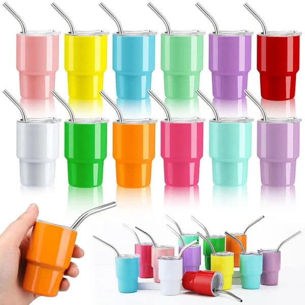 2026 LMETJMA 2Oz Mini Tumbler Double Stainless Steel Vacuum Cup Sublimation Shot Glass Tumblers Mugs With Straw And cologne Lids perfume Fy5618 1116 Free Shippi
