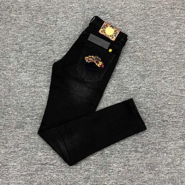 Top quality Men's Jeans Designer Medusa Embroidered Mens Spring Summer Tight Denim Pants trousers Zipper Access Control jean Mild Water Wash