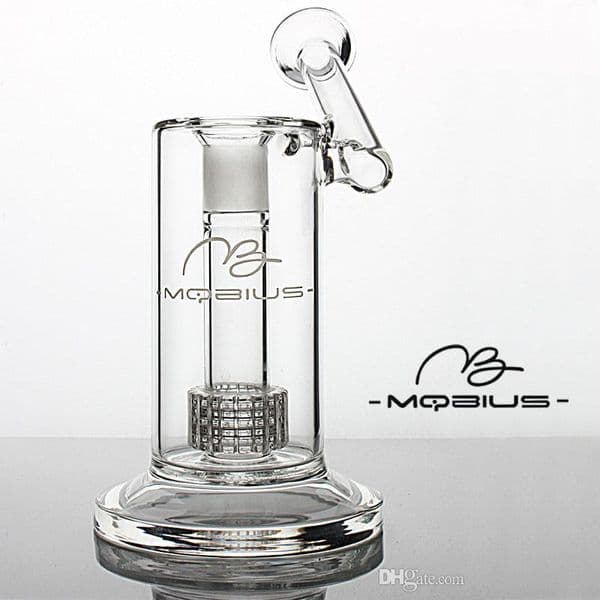 Mobious Glass Water Bongs Hookahs Stereo Matrix Perc Smoking Pipe Recycler Cigarette Accessory with 18mm