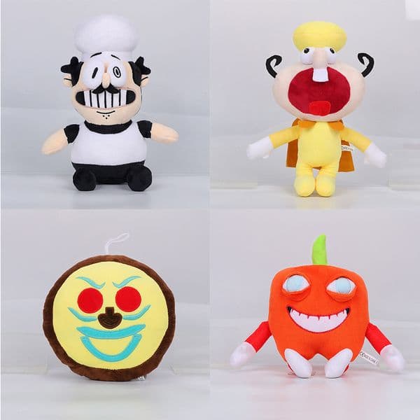 Factory wholesale 4 styles of Pizza Tower pizza chefs plush toys cartoon games peripheral dolls children's gifts