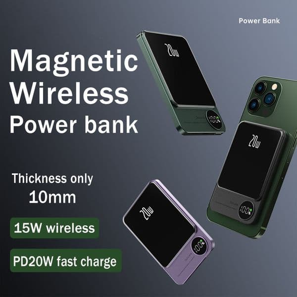 10000mAh safe battery Magnetic Power bank Wireless Charger For iphone 14 13Pro 12ProMax External Auxiliary Battery Pack