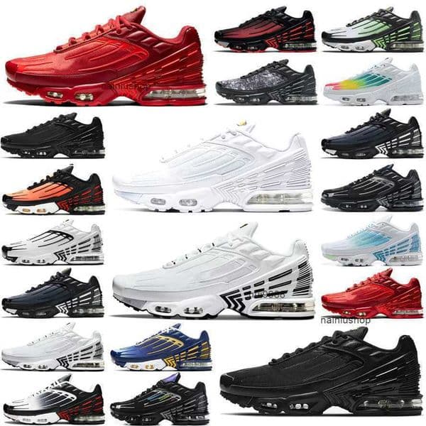Running Shoes Trainers Sport Sneakers White Black Silver Laser Blue Leather Obsidian Ghost Green Authentic Tn Plus 3 Tuned Iii 2 Men Women