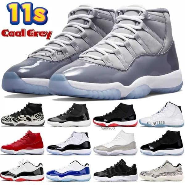 Cool Grey High 11 Casual Shoes 11s Men's Sneakers Jubilee Animal Instinct Pantone Heiress Black Low Concord Bred Legend Blue Citrus