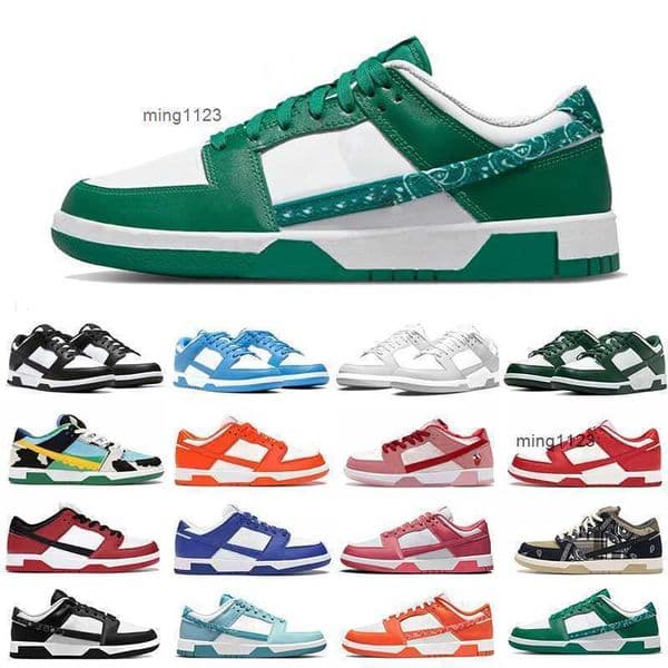 2026 Green Paisley Running Shoes Panda Low Grey Fog University Blue Varsity Green Valentines Day Michigan Medium Curry Chicago Kentucky Coast