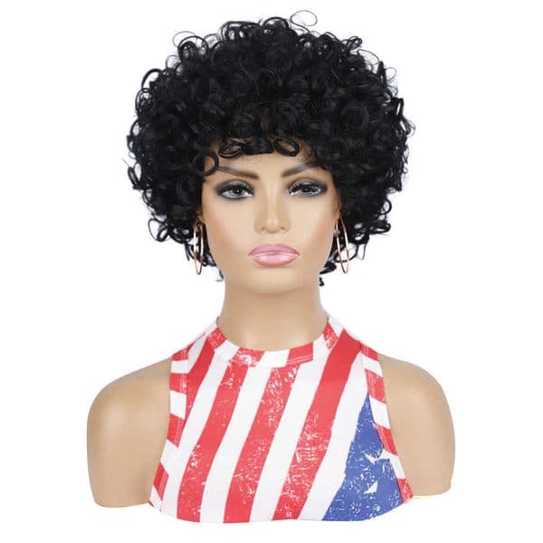 Wig headgear female short hair headgear spring coil fluffy Short Wig headgear