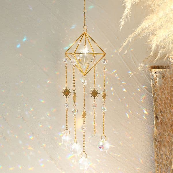 Garden Decorations Large Sun Catcher Rainbow Prism Glass Ball Suncatcher Crystal Pendant Window Making Hanging Home and Ornaments 230422