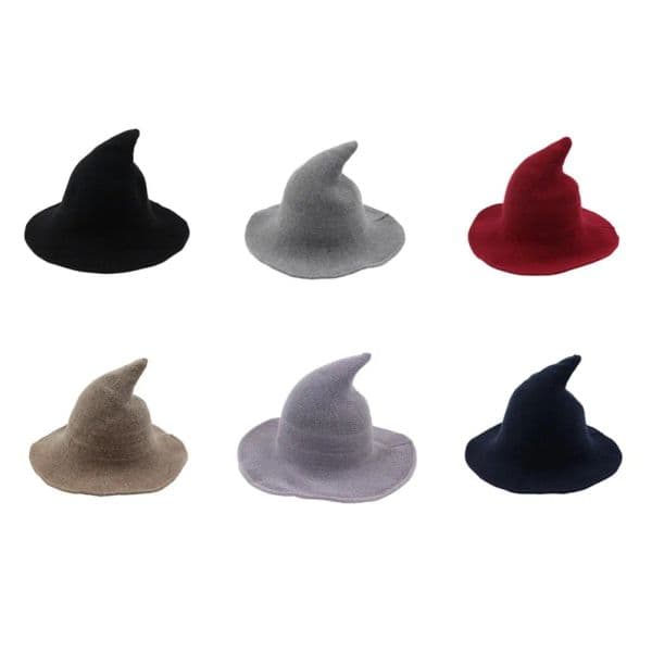 Halloween Diversified Along The Sheep Wool Cap Knitting Fisherman Hat Female Fashion Witch Pointed Basin Bucket FY4892 1122