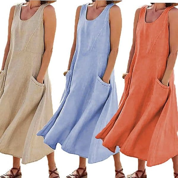 Designer dress summer dress for woman Cotton and linen O-Neck even dress woman dress black size 5XL party wear dress