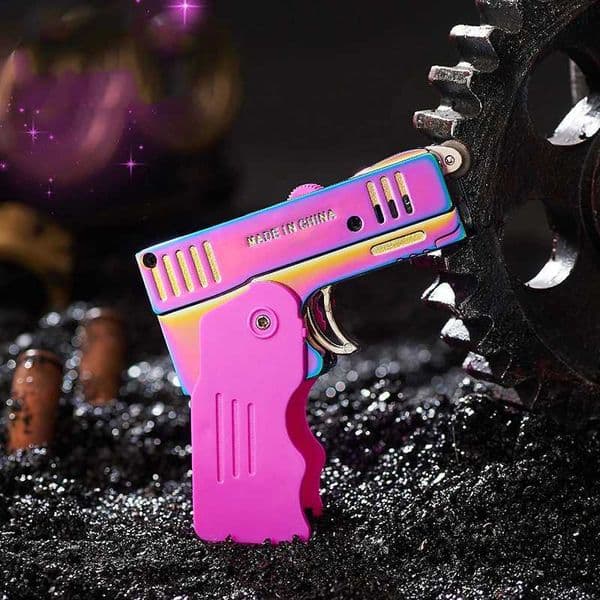 Lighters Pistol Smoking Torch Lighter Butane No Gas Windproof Double Jet Flame Cool Folding Pocket Tools W260202