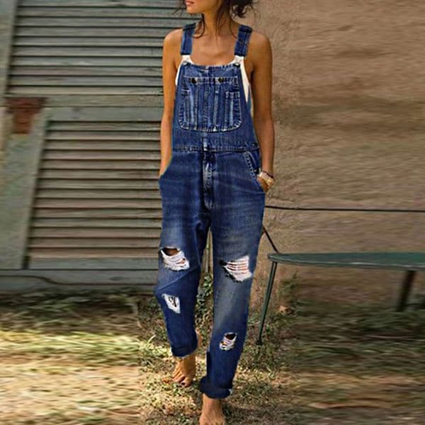 Women's Jeans Denim Workwear Women 2023 Spring Summer Blue Loose Straight Jumpsuit Trend Casual Mom Plus Size Trousers Bibs 230422Z