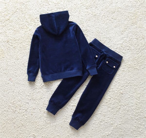 Clothing Sets Kids Girls Two Piece Pants Velvet crown diamonds Tracksuit Juicy lover Hooded Fashion designer autumn sport outfits girl boy hoodie sets Q241109